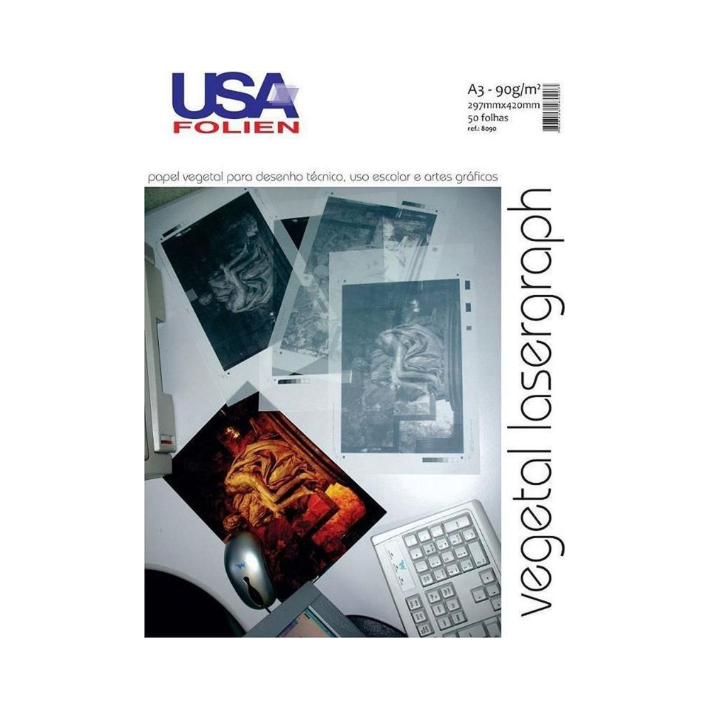 Papel Vegetal A3 90g Usa Folien Multicor