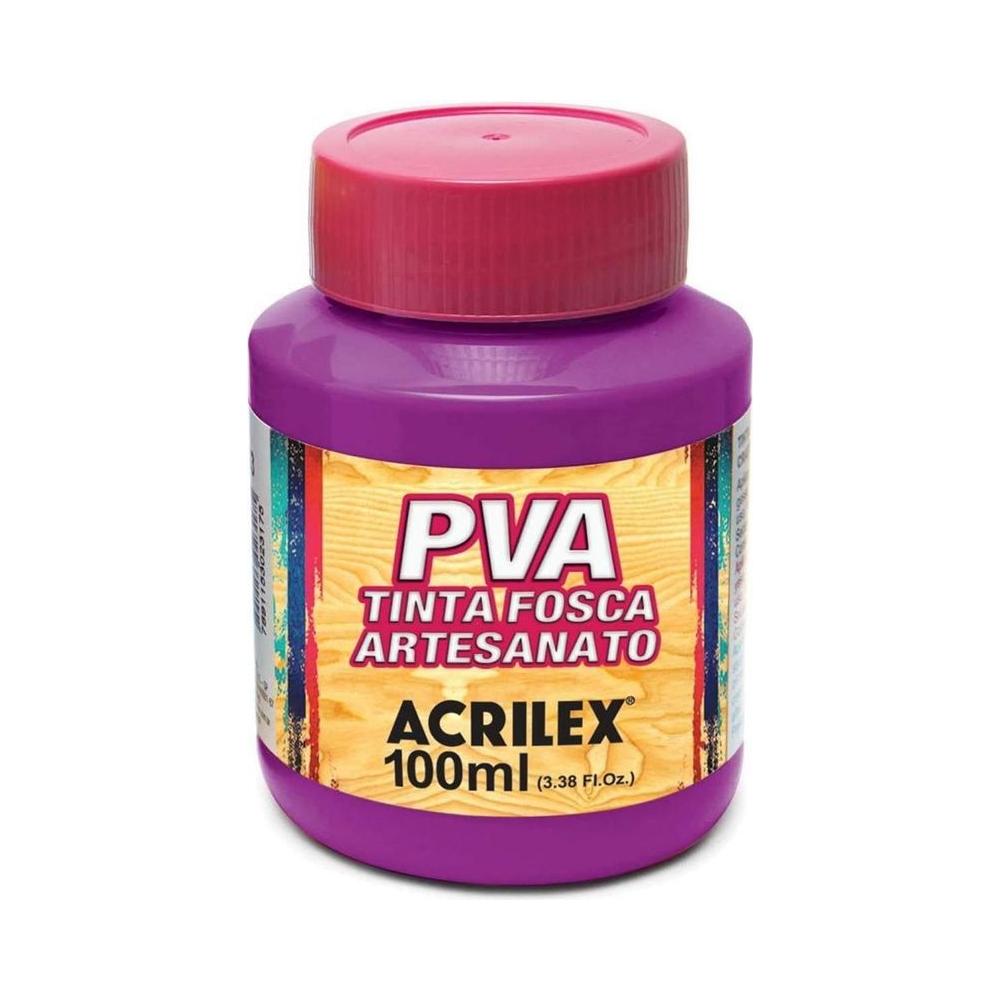 Tinta PVA Fosca para Artesanato 100ml Acrilex Magenta