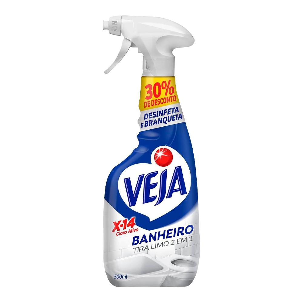 Desinfetante com Cloro Ativo X-14 Spray Veja Limpeza Pesada 500ml