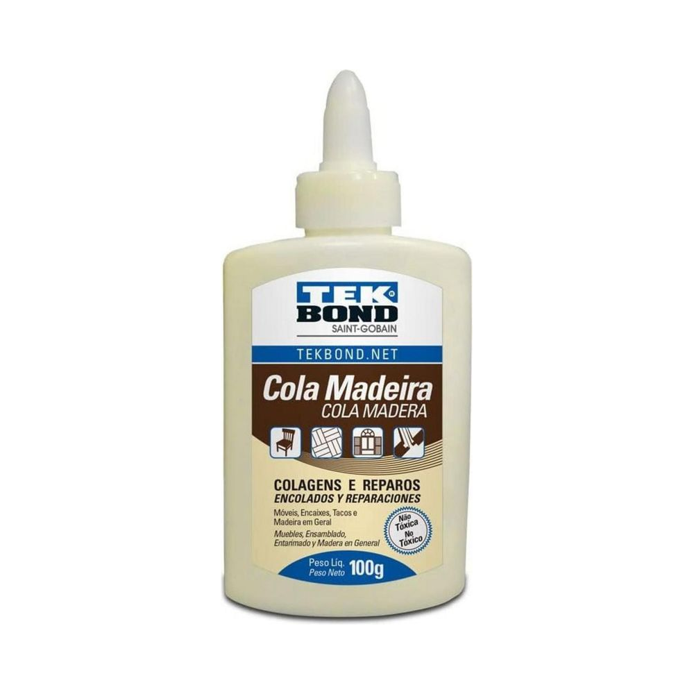 Cola para Madeira Tek Bond 406729 100g Secagem R&aacute;pida Branco