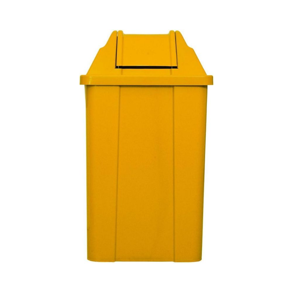 Cesto de Lixo Quadrado 100 Litros JSN Polietileno Amarelo