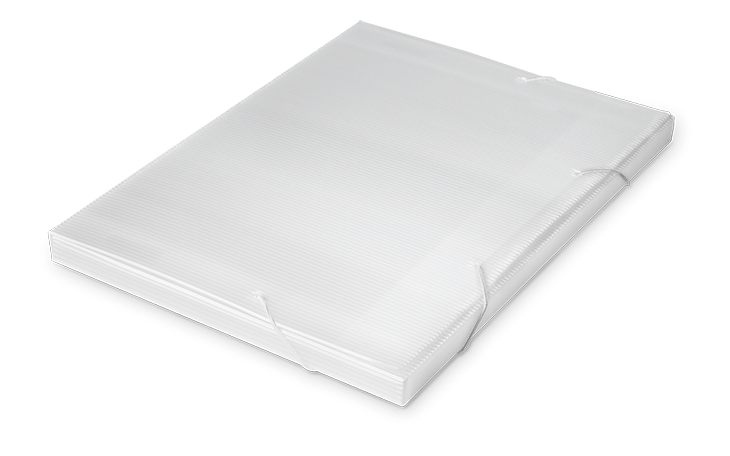 Pasta Escolar Pl&aacute;stica 20mm Polibras Transparente