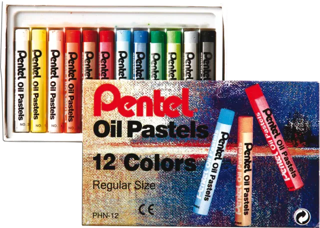 Giz Oil Pastels Estojo Com 12 Cores Pentel Arts