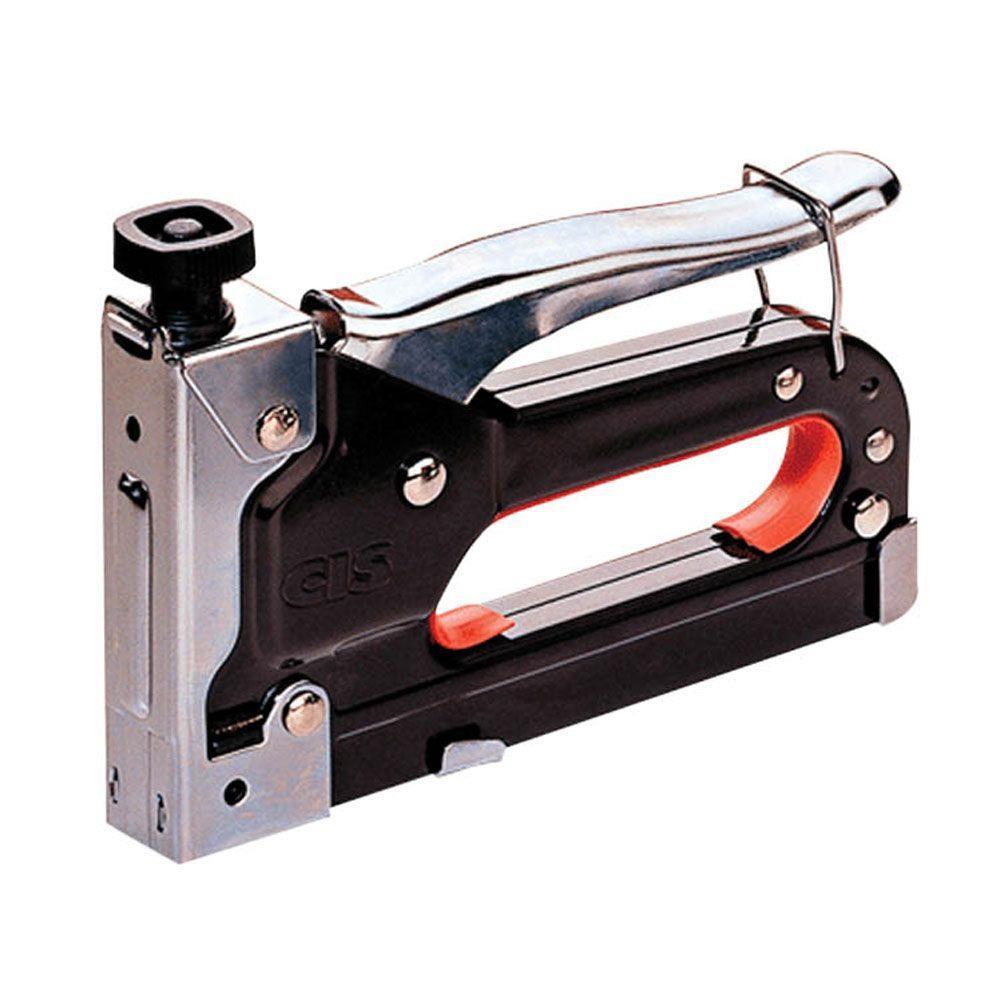 Grampeador Profissional Met&aacute;lico CIS 368 com Ajuste de Press&atilde;o Preto