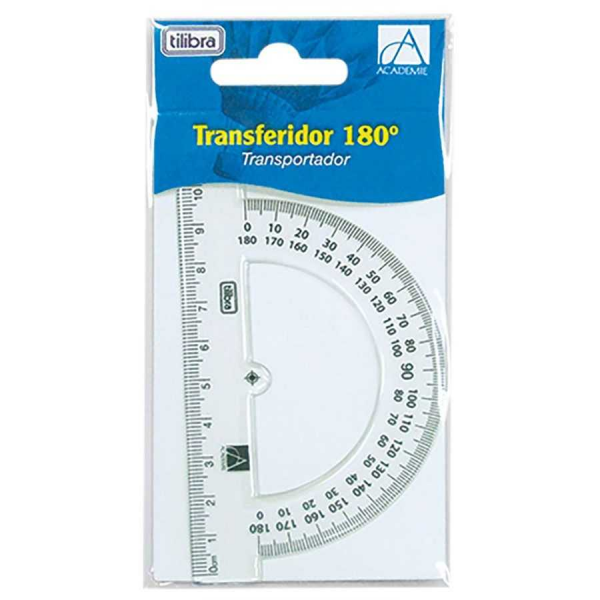 Transferidor Acr&iacute;lico 180 Graus Acad&eacute;mie Tilibra