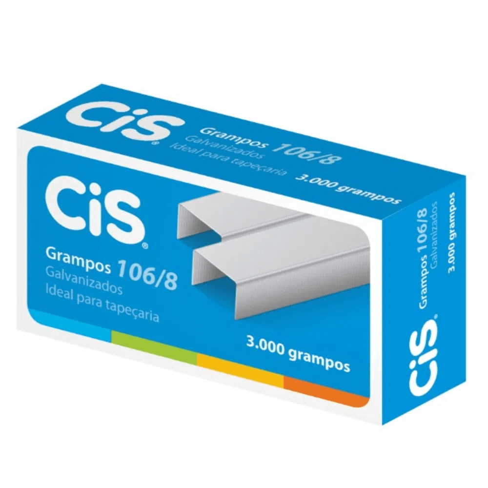 Grampos Galvanizados 106/8 CIS 3000 unidades