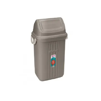 Lixeira Basculante 19L Sanremo Pl&aacute;stico Cinza