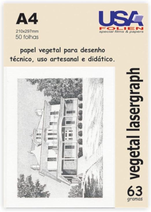 Papel Vegetal A4 60G 50Fls - Usa Folien