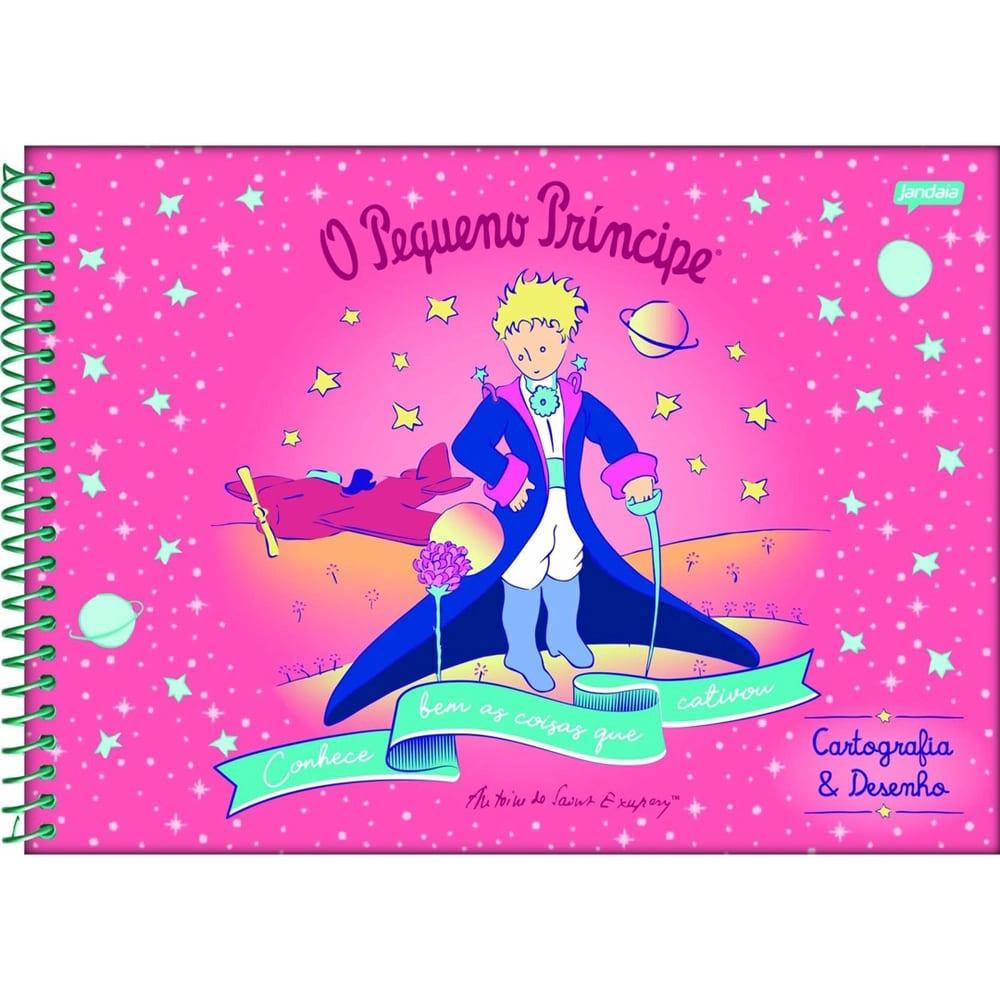 Caderno de Desenho O Pequeno Pr&iacute;ncipe 96 folhas Unit&aacute;rio Jandaia