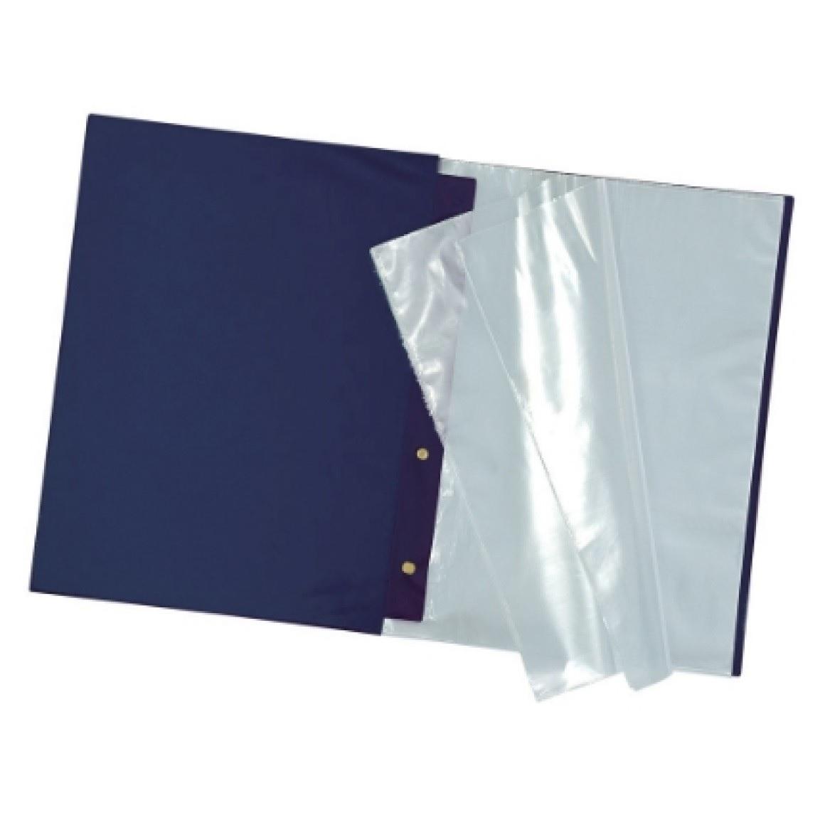 Pasta Cat&aacute;logo 50 envelopes finos 4 colchetes DAC 240mm x 330mm Azul Unit&aacute;ria