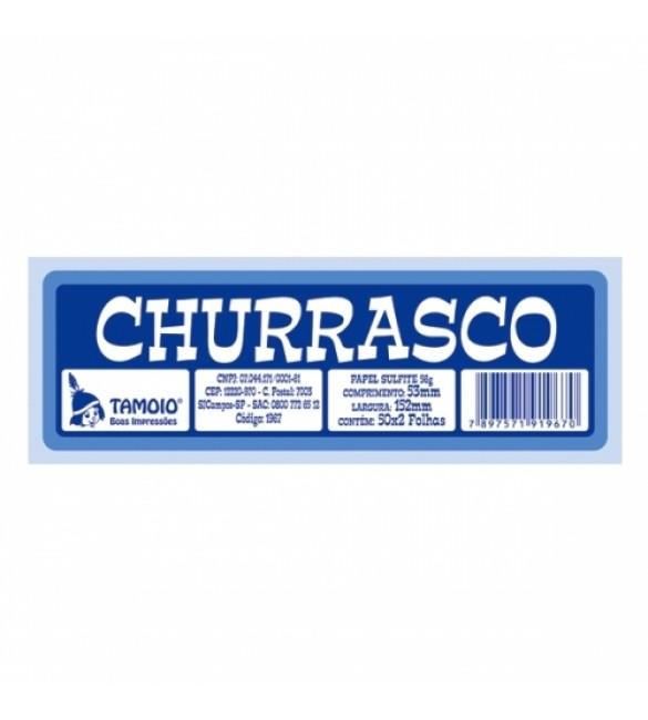 Guia de Churrasco Tamoio 50 folhas 53mm x 152mm 56g