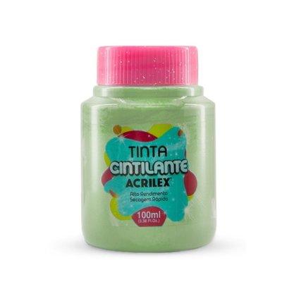 Tinta Cintilante Acrilex 100ml Ch&aacute; Verde