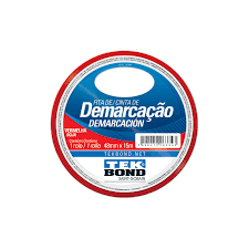 Fita Adesiva de Demarca&ccedil;&atilde;o Tek Bond 48mm x 15m Vermelha &agrave; Prova d'&Aacute;gua