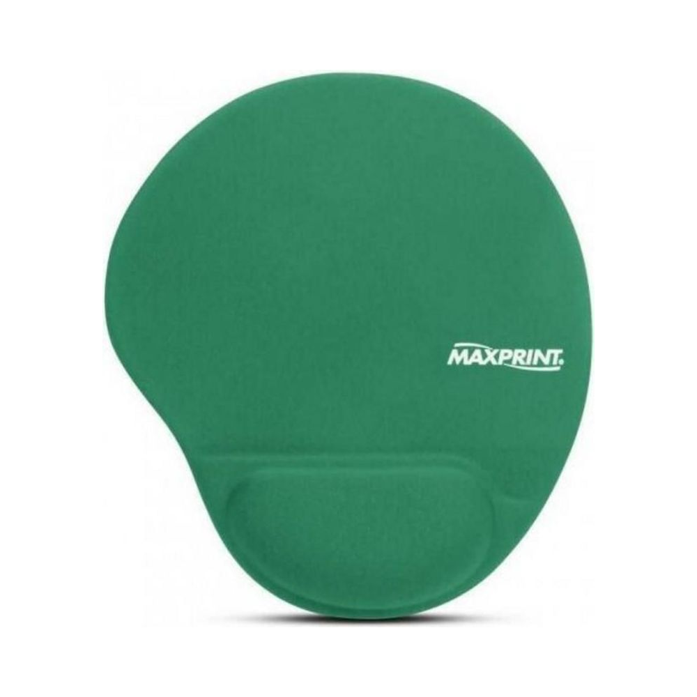 Mousepad com Apoio para Pulso em Gel Maxprint Verde Ergon&ocirc;mico