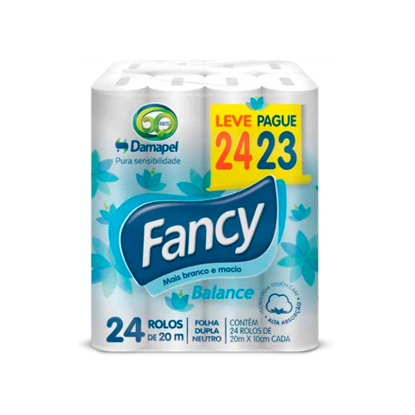 Papel Higi&ecirc;nico Fancy c/24