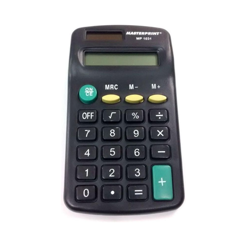 Calculadora de Bolso 8 d&iacute;gitos Masterprint MP 1031 Preta Unit&aacute;ria