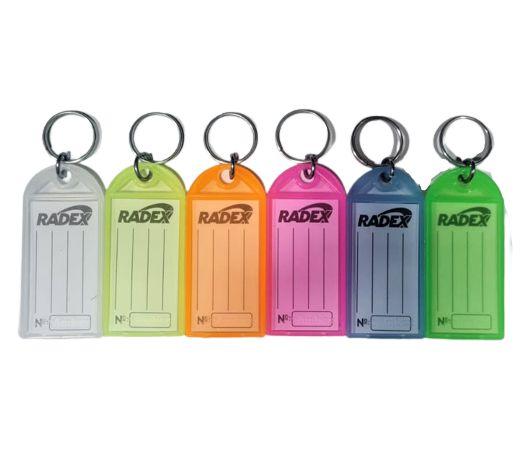 Etiqueta para Chaveiro Radex Cores Sortidas Neon 24 unidades