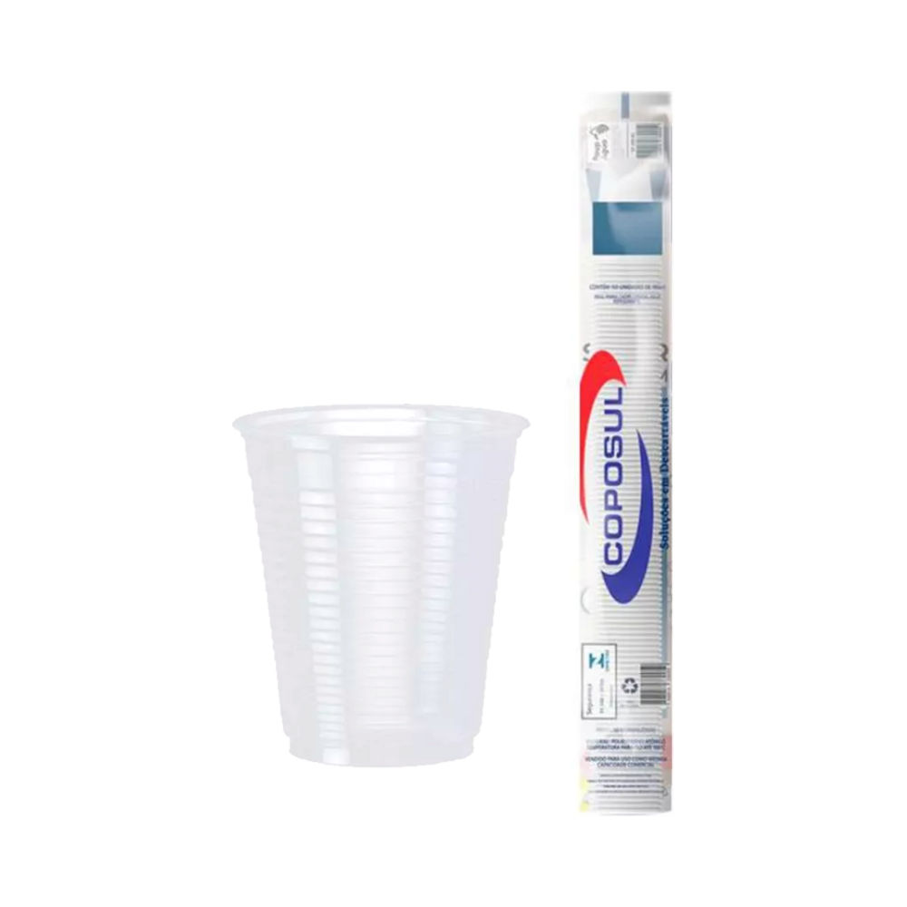 Copos Descart&aacute;veis 180 ml - 100 un