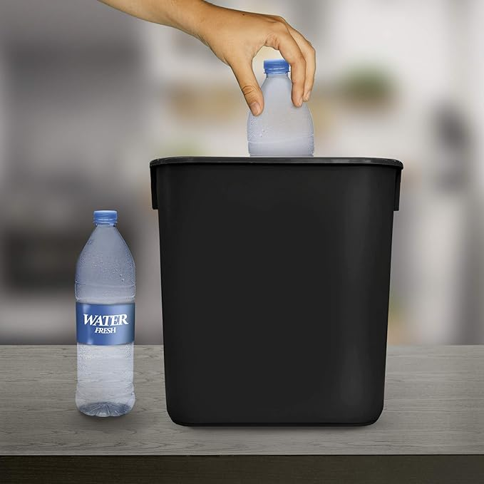 Lixeira Pl&aacute;stica 12 Litros Acrimet Preta para Escrit&oacute;rio