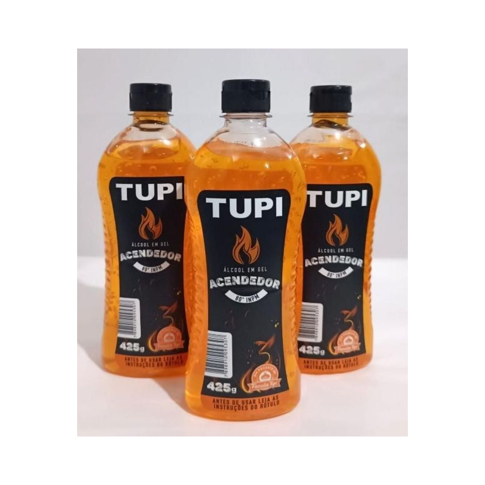 &Aacute;lcool em Gel Acendedor 425g Tupi 80&ordm; INPM Vermelho