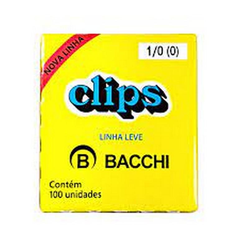 Clips Met&aacute;licos Coloridos Bacchi 1/0 com Revestimento Pl&aacute;stico 100 Unidades