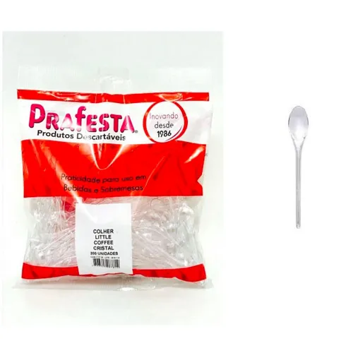 Colher Little Coffee p/ Caf&eacute; 200 Unidades Pra Festa