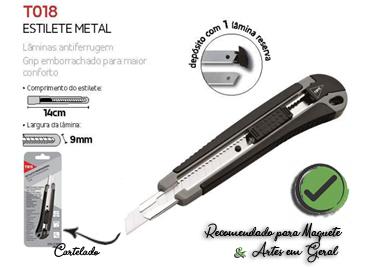 Estilete Estreito 9mm Tris T018 Unit&aacute;rio