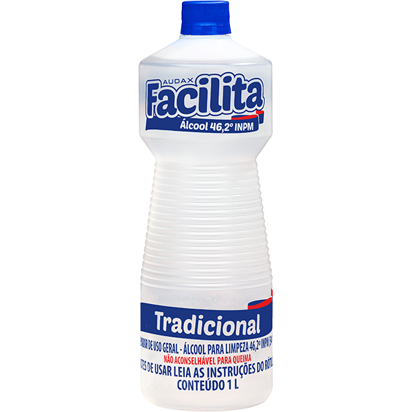 &Aacute;lcool L&iacute;quido 46.2&ordm; INPM Audax F&aacute;cilita 1 litro