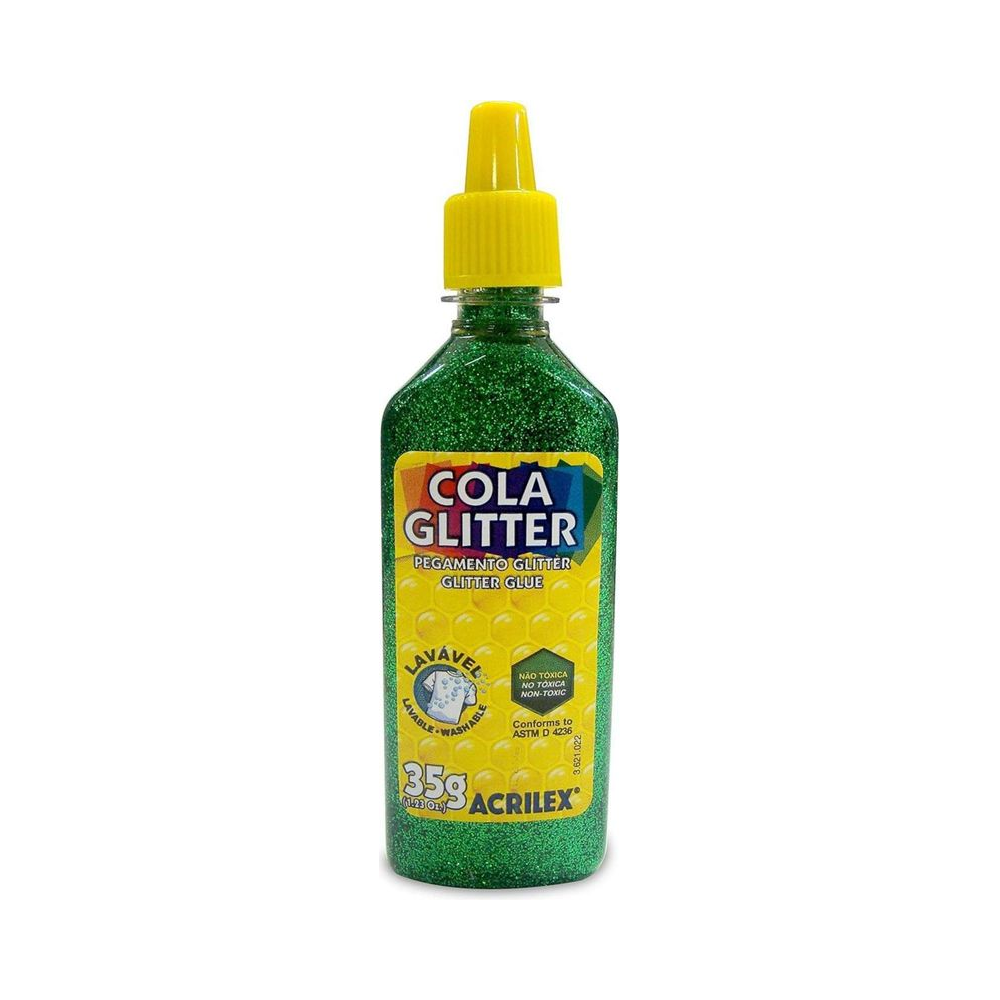 Cola com Glitter Acrilex 35g Verde