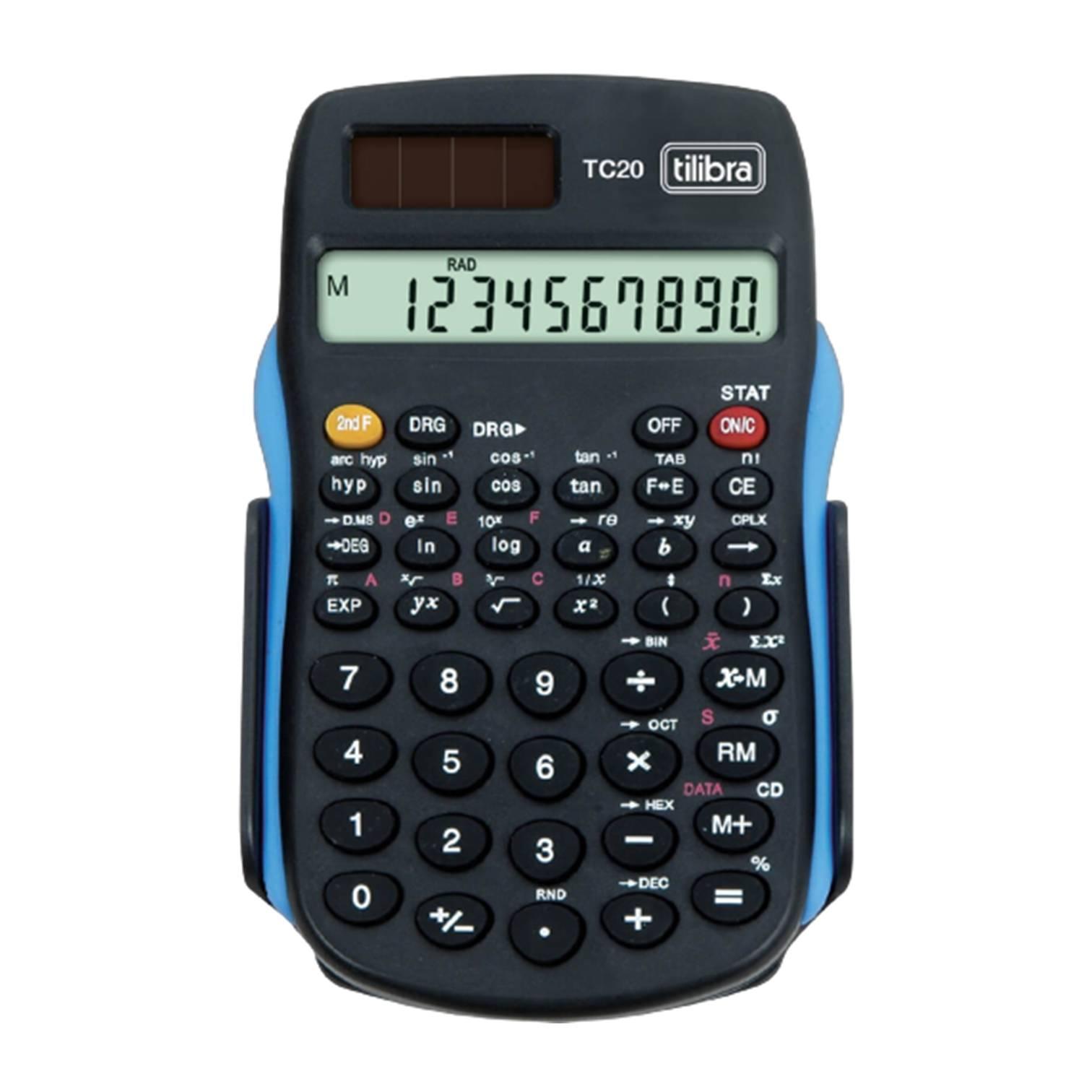 Calculadora Cient&iacute;fica 10 d&iacute;gitos Tilibra TC20 Preta Unit&aacute;ria