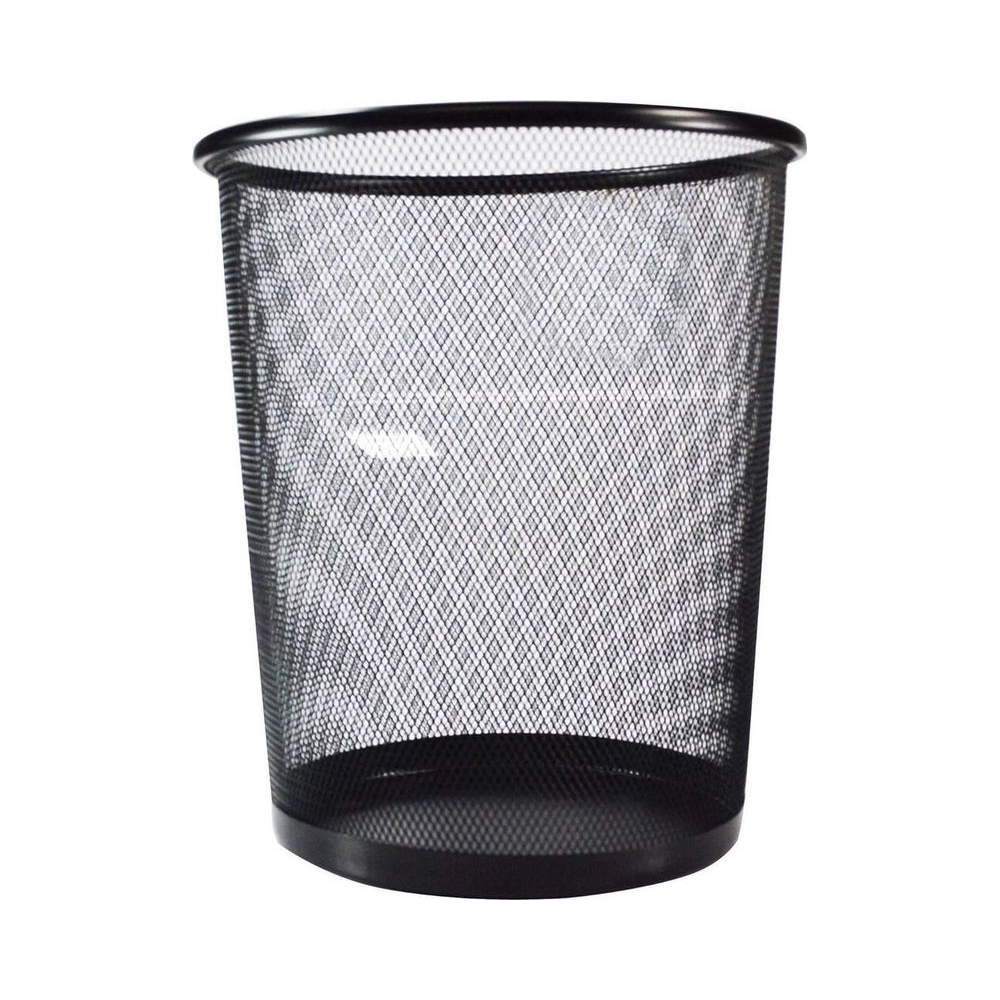 Lixeira para Escrit&oacute;rio Aramado 8,5 l Preta - Kit