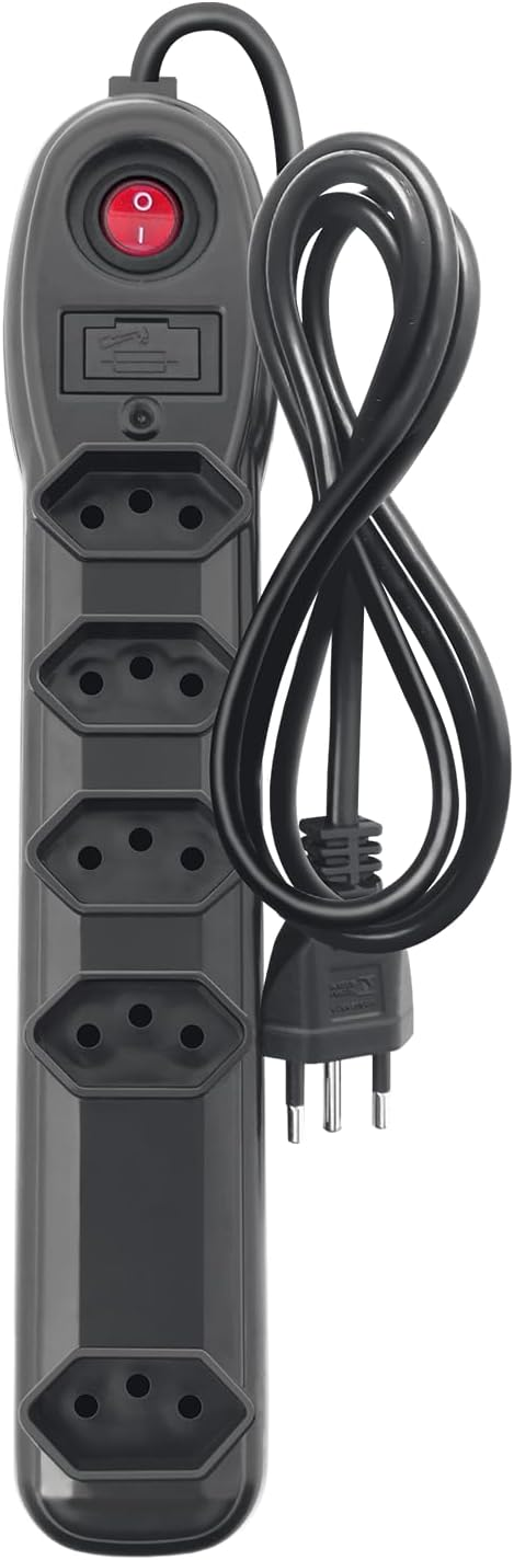 Filtro de Linha Bivolt 5 tomadas Megatron 1m