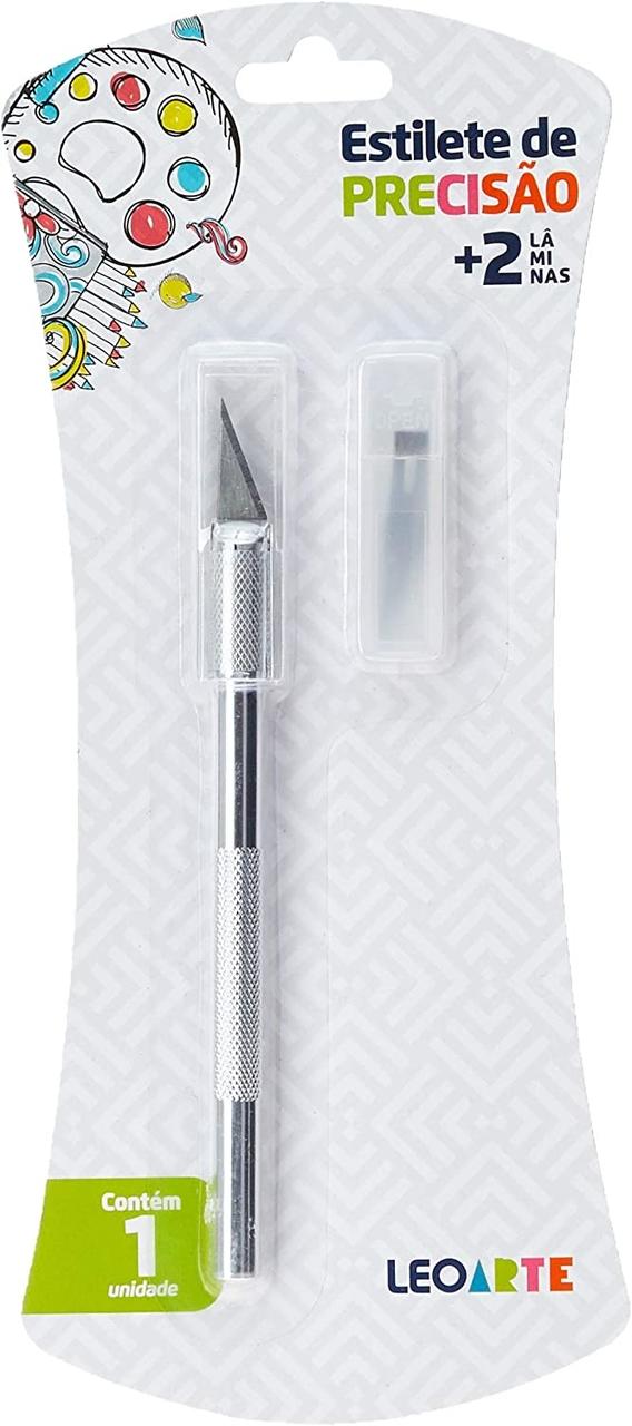 Estilete de Precis&atilde;o 2 l&acirc;minas Leoarte Unit&aacute;rio