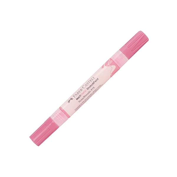 Marcador Art&iacute;stico Ponta Dupla Multi Mark Shake and Paint Faber-Castel Rosa 819
