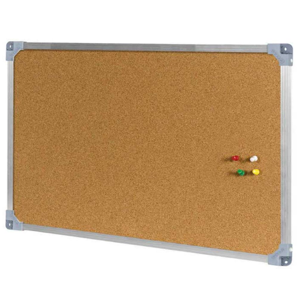 Quadro de Aviso Corti&ccedil;a Moldura Alum&iacute;nio 70x50cm Free Stalo