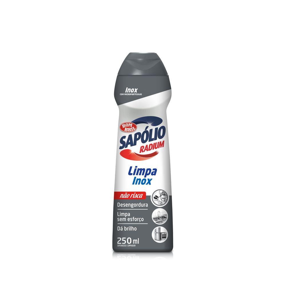 Sapon&aacute;ceo Limpador Cremoso Sap&oacute;lio Radium Inox 250ml
