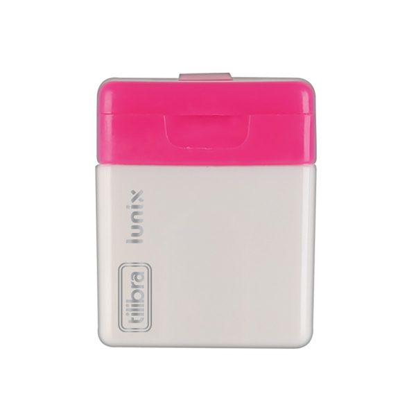 Apontador Pl&aacute;stico Cestinha Tilibra Lunix Cores Sortidas Unit&aacute;rio