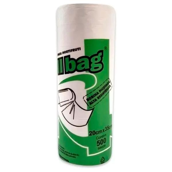 Sacos Pl&aacute;sticos Bobina Picotada 20cm x 35cm Rollbag Transparente 500 sacos