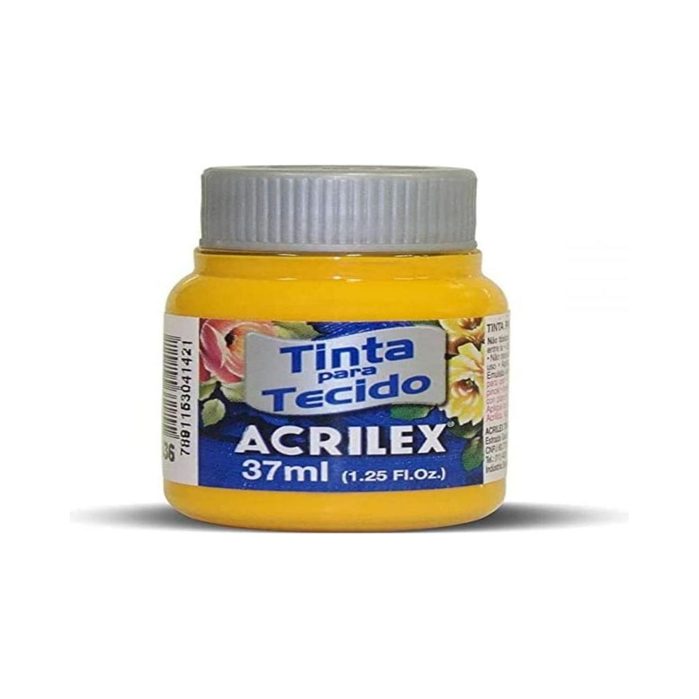 Tinta para Tecido Acrilex Amarelo Can&aacute;rio 37ml