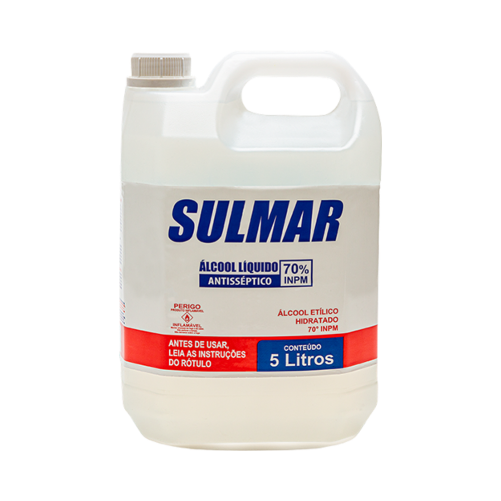 &Aacute;lcool L&iacute;quido 70&ordm; 5L Sulmar