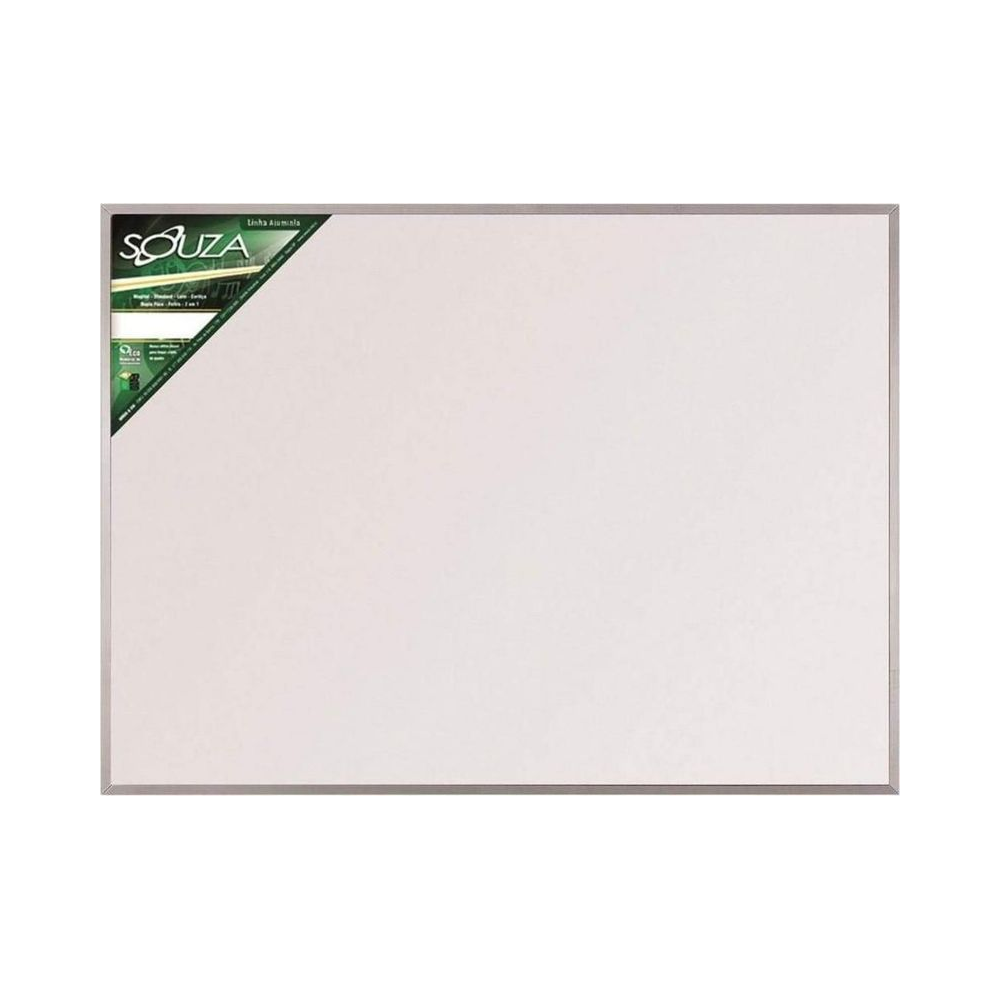 Quadro Branco Magn&eacute;tico Moldura Alum&iacute;nio 90x60cm Souza