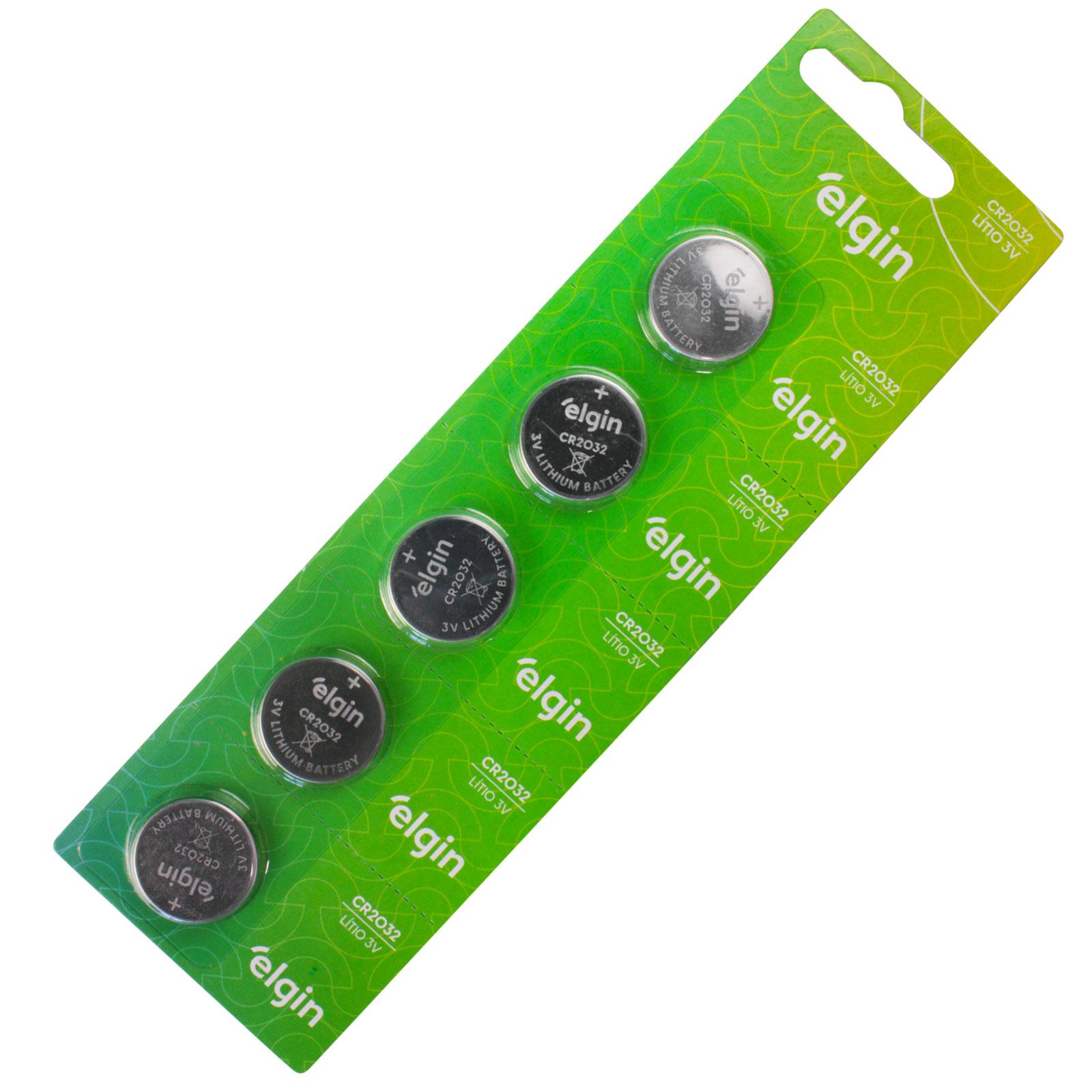 Bateria Bot&atilde;o CR2032 3V Lithium Elgin Unit&aacute;ria