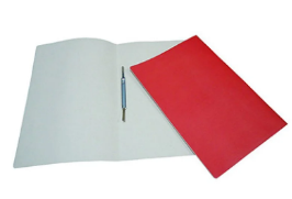 Pasta de Papel&atilde;o com Grampo Trilho Vermelha