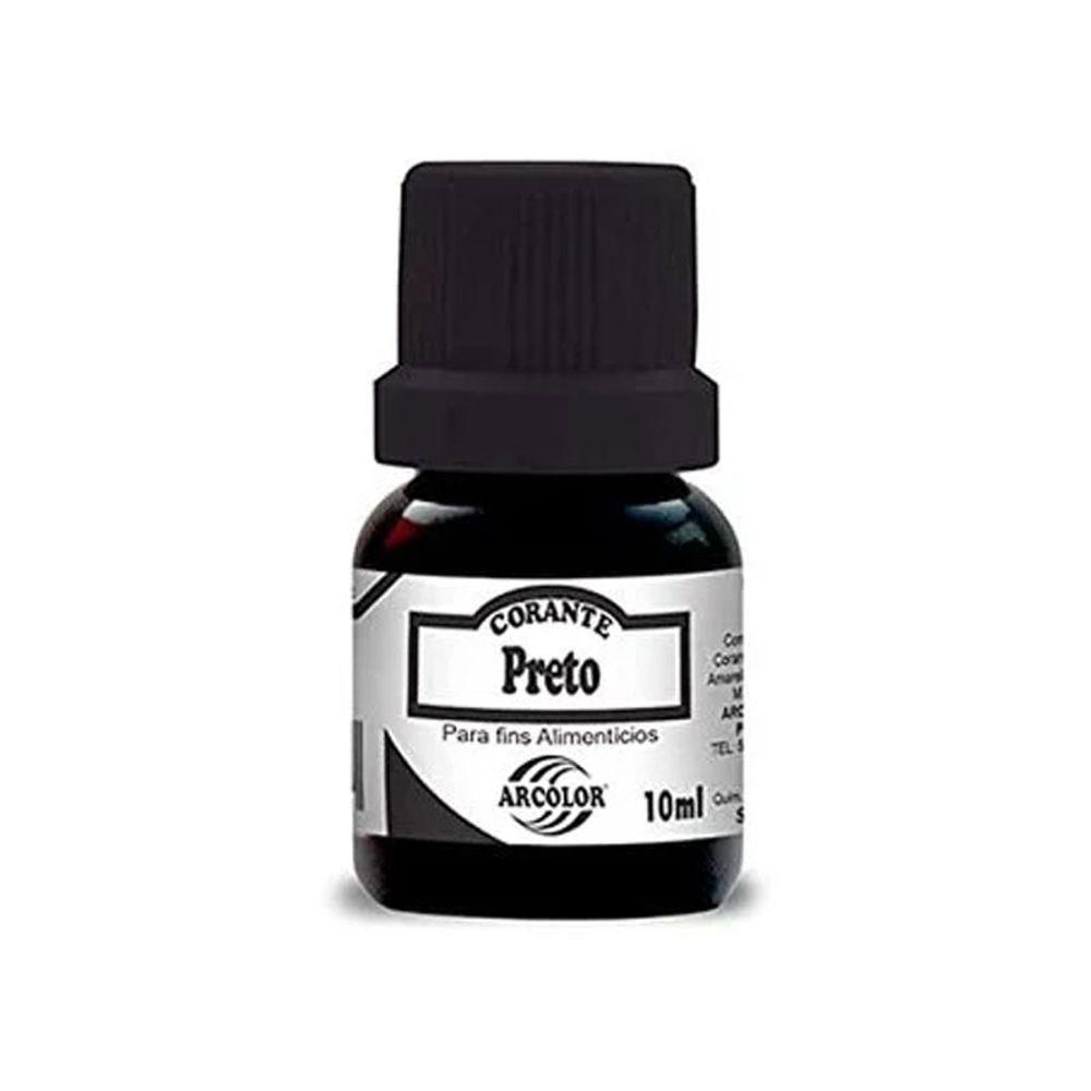 Corante Preto para Fins Aliment&iacute;cios Arcolor 10ml