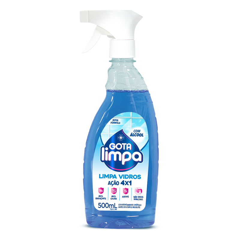 Limpa Vidros 500ml Gota Limpa com Gatilho