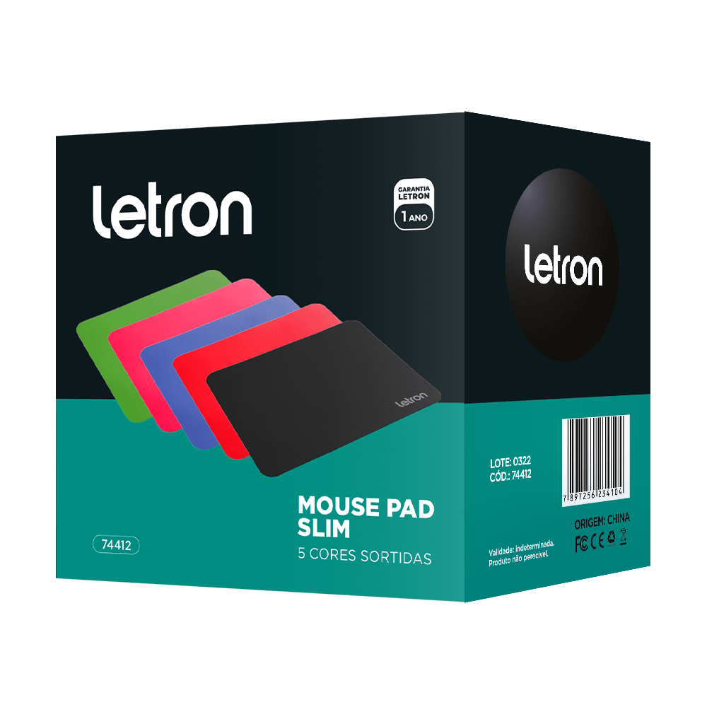 Mouse Pad Slim 22x18 Sortido 40 Unidades Letron