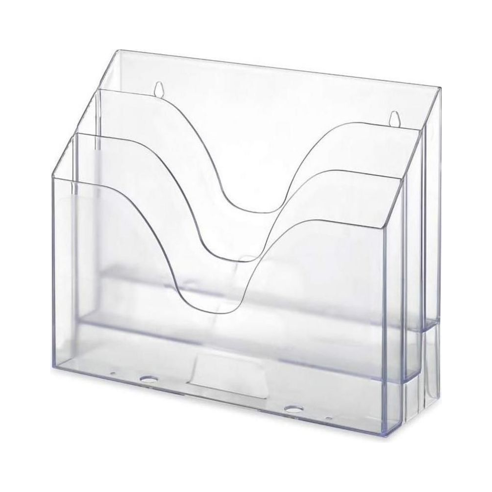Organizador de Documentos Triplo Office Maxcril Cristal 29.2cm x 11.6cm x 33.2cm
