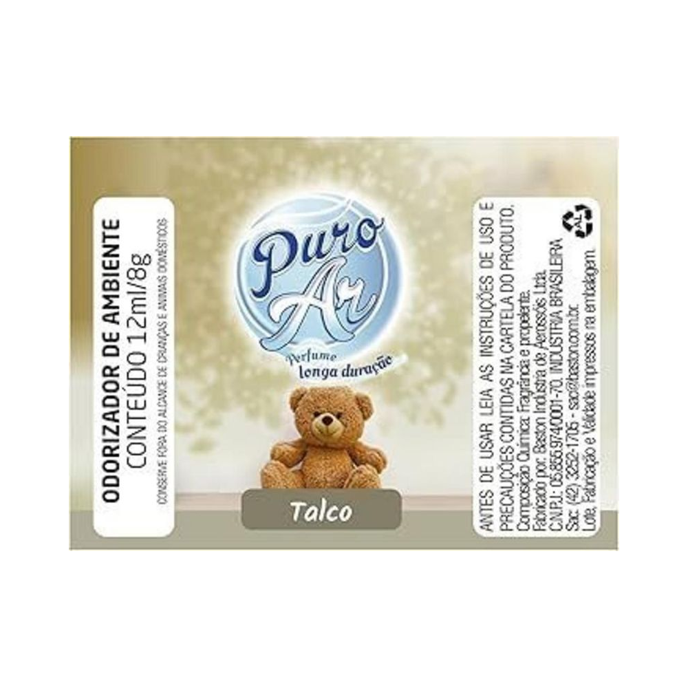 Neutralizador Mini Refil Talco 12ml Puro Ar