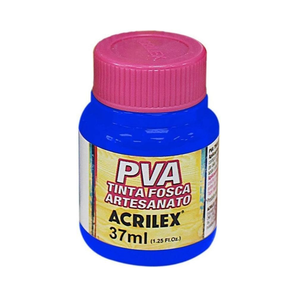 Tinta PVA Fosca Artesanato Acrilex 37ml Azul Ultra Mar