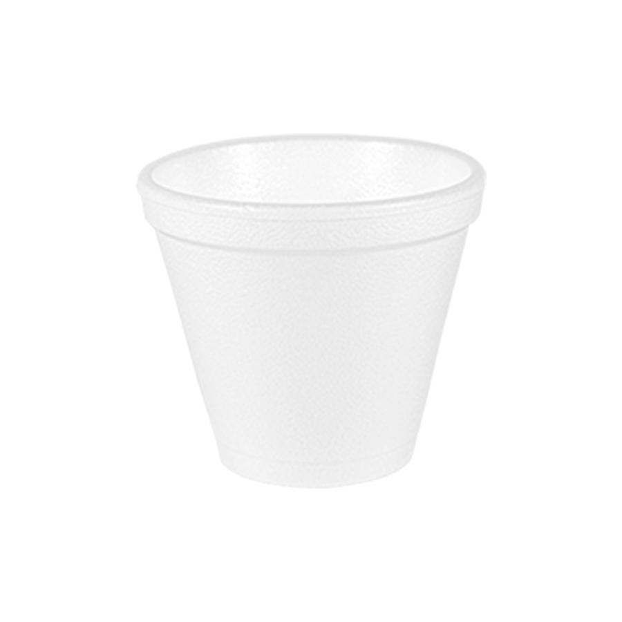 Pote T&eacute;rmico Isopor Baixo Branco Totalplast 480ml 20 unidades